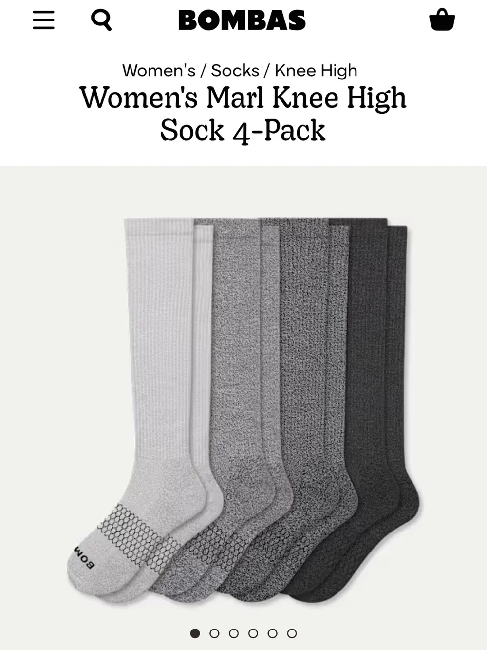Bombas women’s  Marl Knee High Sock 4-Pack